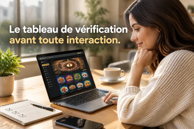 Le tableau de vérification avant toute interaction