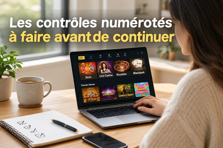 Les contrôles numérotés à faire avant de continuer